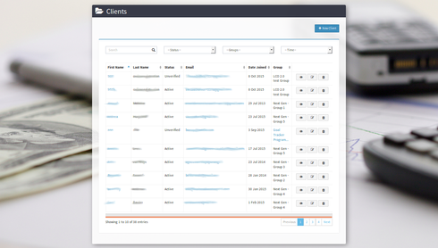 screenshot of My Coach Office